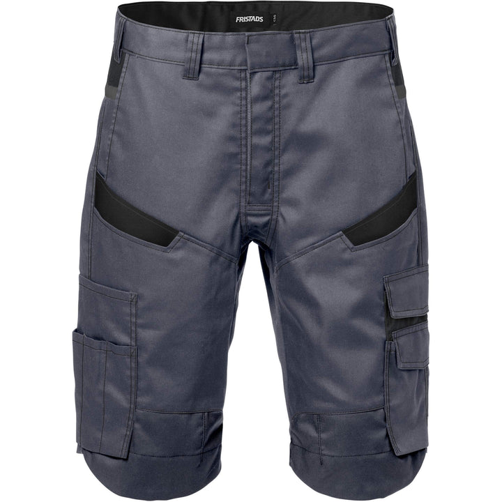 Fristads Mechanical Stretch Shorts - 2562 STFP Grey/Black Front1#colour_grey-black