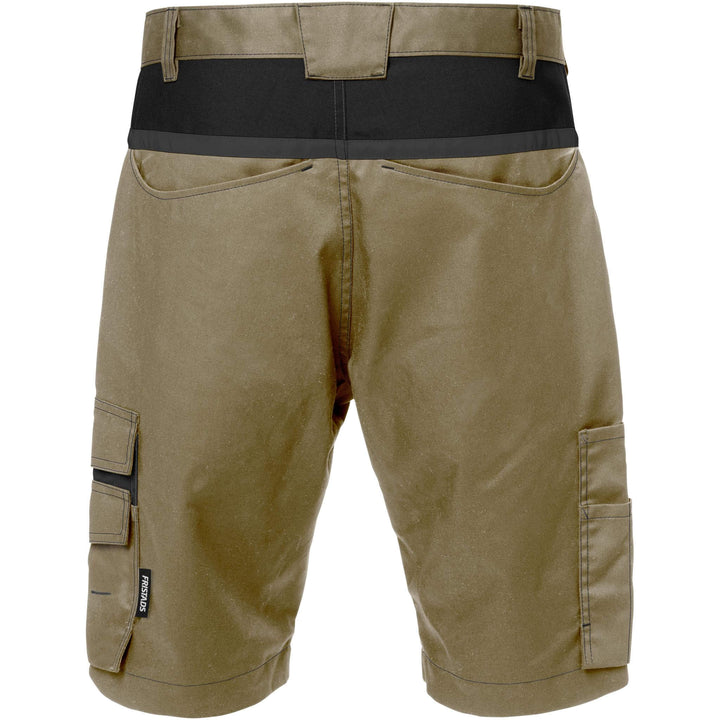 Fristads Mechanical Stretch Shorts - 2562 STFP Khaki/Black Back1#colour_khaki-black