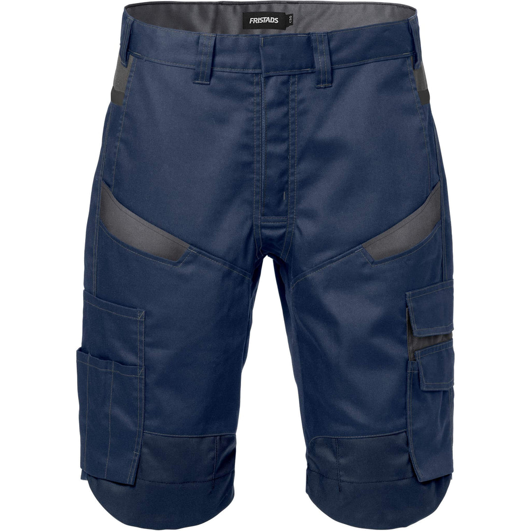 Fristads Mechanical Stretch Shorts - 2562 STFP Navy/Grey Front1#colour_navy-grey