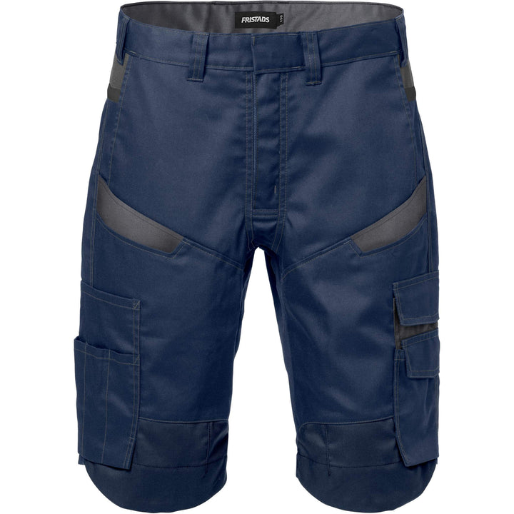 Fristads Mechanical Stretch Shorts - 2562 STFP Navy/Grey Front1#colour_navy-grey