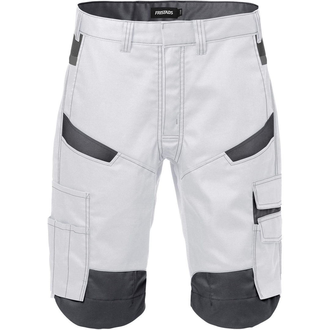 Fristads Mechanical Stretch Shorts - 2562 STFP White/Grey Front1#colour_white-grey