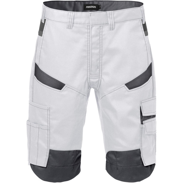 Fristads Mechanical Stretch Shorts - 2562 STFP White/Grey Front1#colour_white-grey
