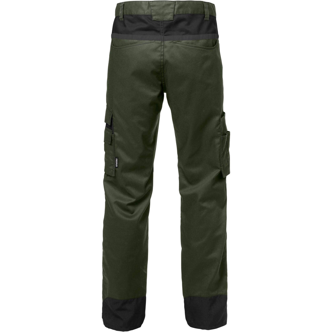 Fristads Mechanical Stretch Trousers - 2552 STFP Army Green/Black Back1#colour_army-green-black