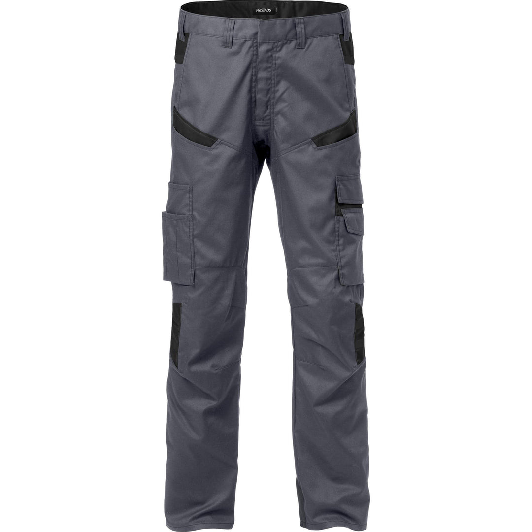 Fristads Mechanical Stretch Trousers - 2552 STFP Grey/Black Front1#colour_grey-black