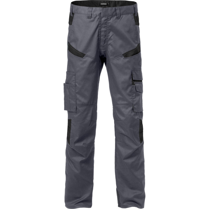 Fristads Mechanical Stretch Trousers - 2552 STFP Grey/Black Front1#colour_grey-black