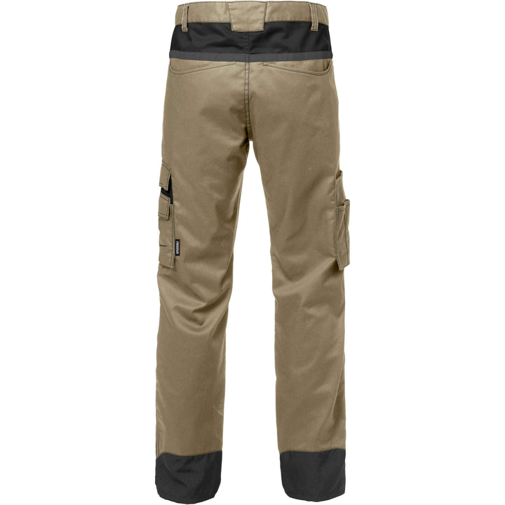 Fristads Mechanical Stretch Trousers - 2552 STFP Khaki/Black Back1#colour_khaki-black