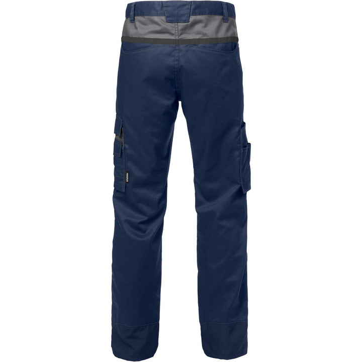 Fristads Mechanical Stretch Trousers - 2552 STFP Navy/Grey Back1#colour_navy-grey