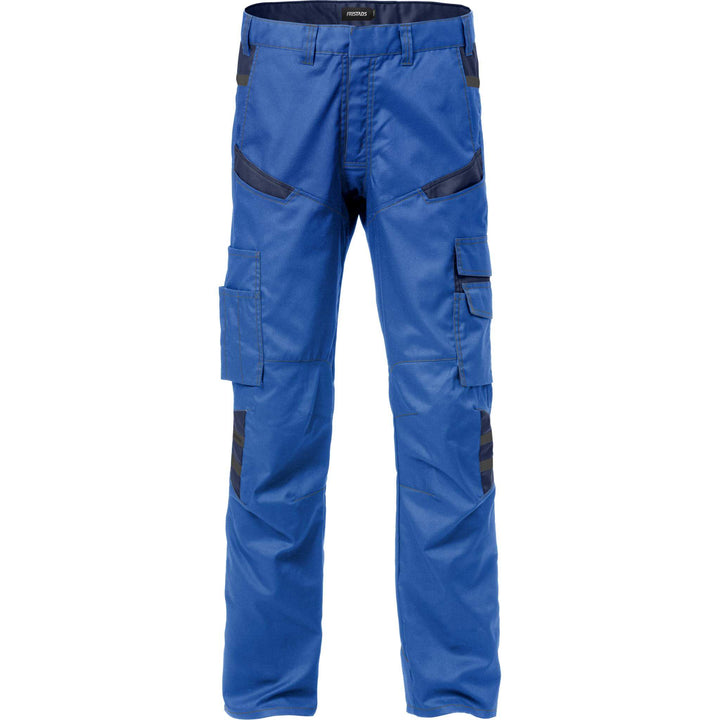 Fristads Mechanical Stretch Trousers - 2552 STFP Royal Blue/Navy Front1#colour_royal-blue-navy