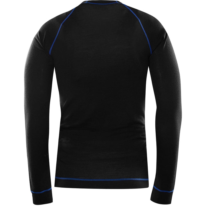 Fristads Merino Wool Base Layer Top - 7517 MW Black Back1#colour_black