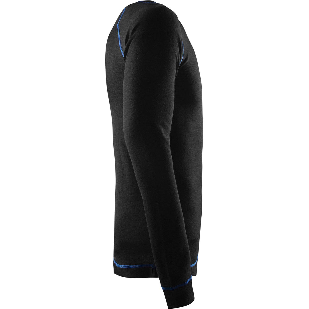 Fristads Merino Wool Base Layer Top - 7517 MW Black Back4#colour_black
