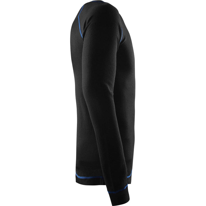 Fristads Merino Wool Base Layer Top - 7517 MW Black Back4#colour_black
