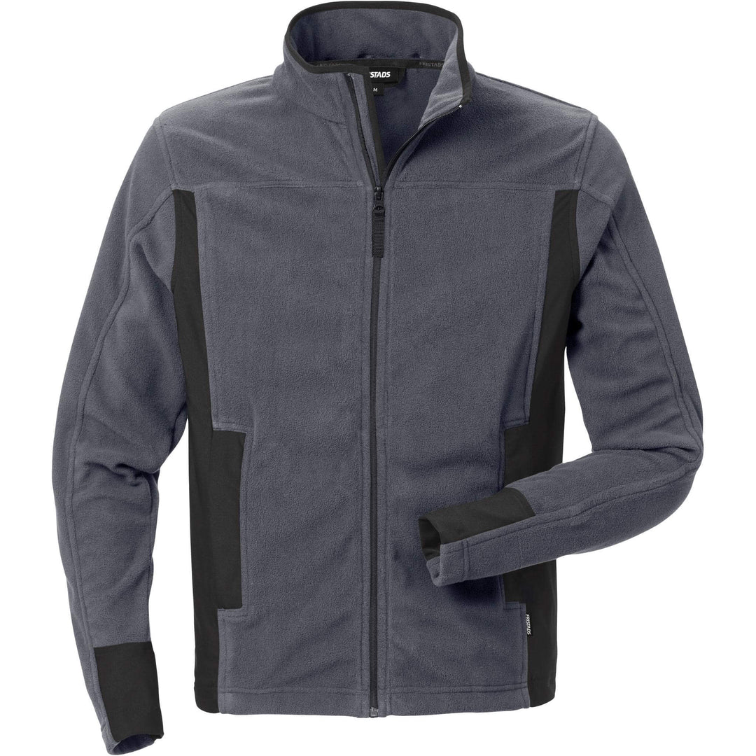 Fristads Micro Fleece Jacket - 4003 MFL Grey/Black Front1#colour_grey-black
