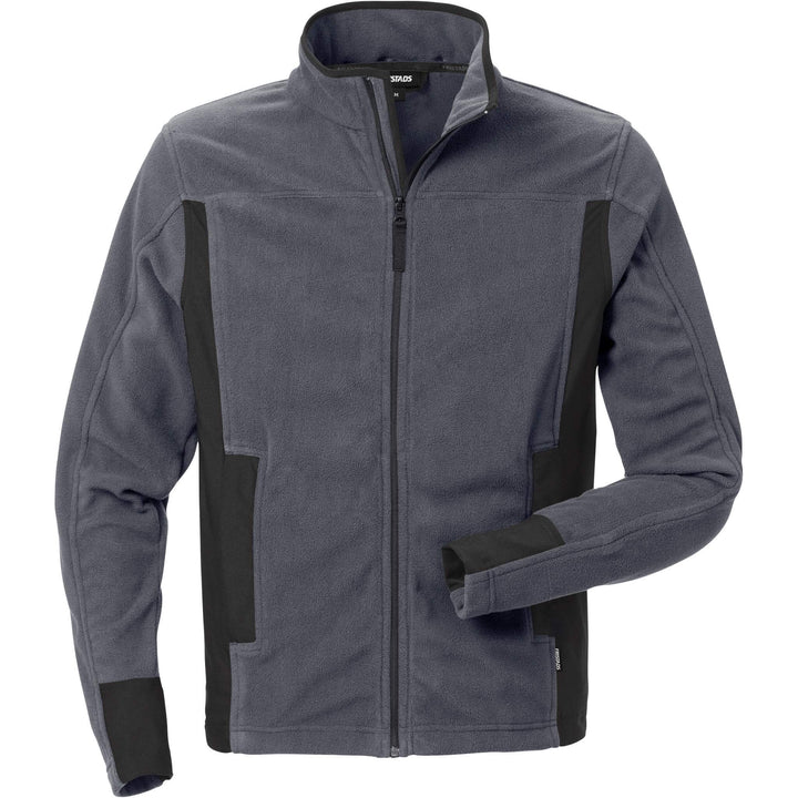 Fristads Micro Fleece Jacket - 4003 MFL Grey/Black Front1#colour_grey-black