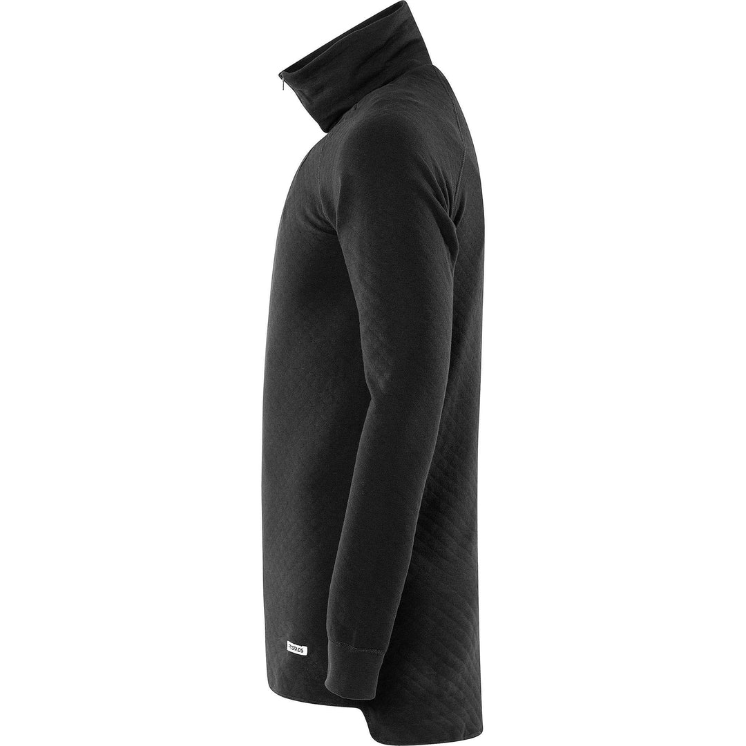 Fristads Moisture-Wicking Base Layer Half-Zip Top - 742 PC Black Back2#colour_black