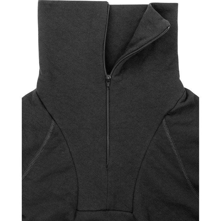 Fristads Moisture-Wicking Base Layer Half-Zip Top - 742 PC Black Detail1#colour_black