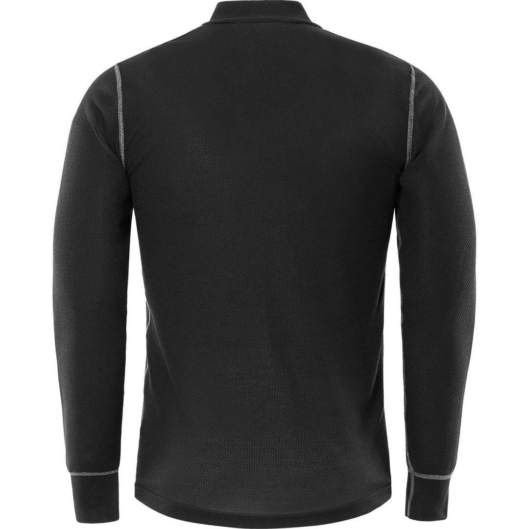 Fristads Moisture-Wicking Base Layer Half-Zip Top - 789 OF Black Back1#colour_black