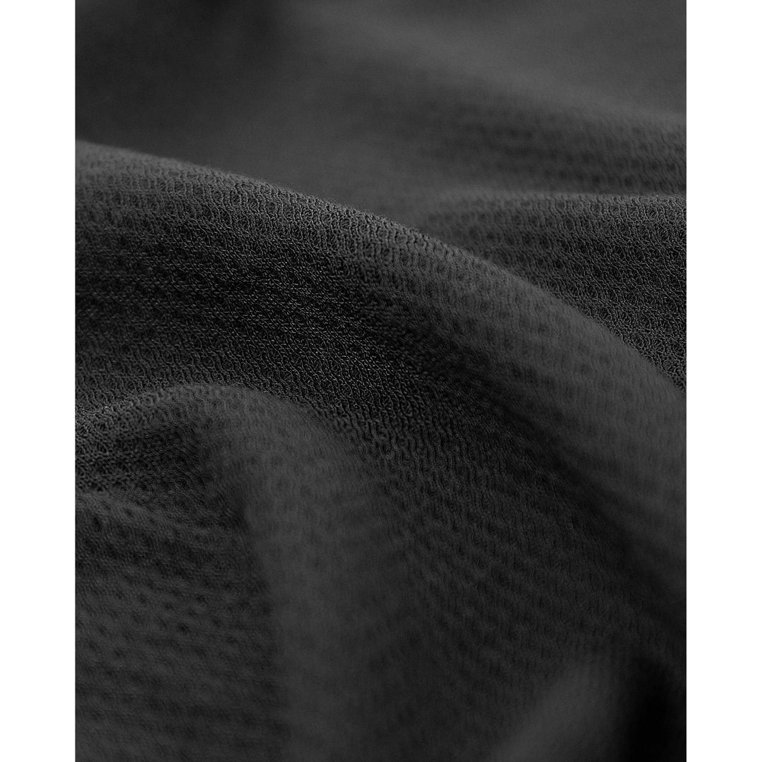 Fristads Moisture-Wicking Base Layer Half-Zip Top - 789 OF Black Detail2#colour_black