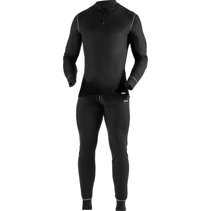 Fristads Moisture-Wicking Base Layer Half-Zip Top - 789 OF Black Front2#colour_black