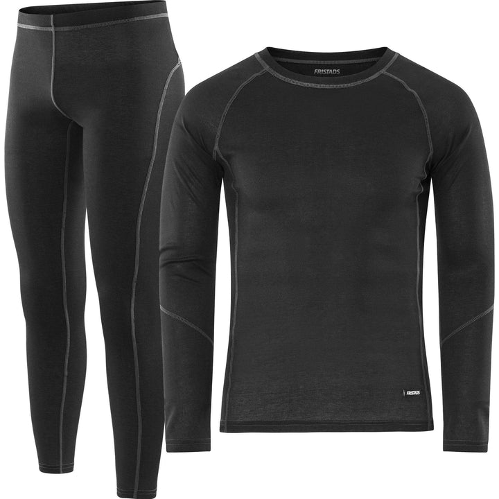Fristads Moisture-Wicking Base Layer Set - 7416 UE Black Front1#colour_black