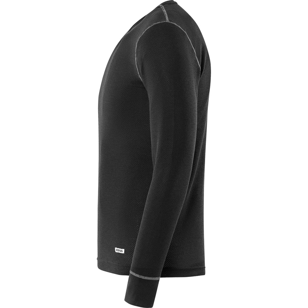 Fristads Moisture-Wicking Lightweight Base Layer Top - 787 OF Black Back2#colour_black
