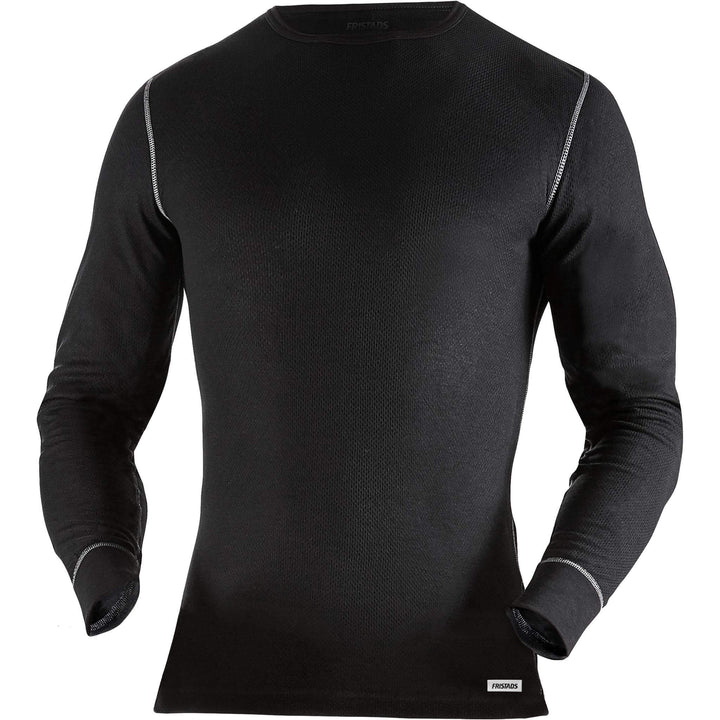 Fristads Moisture-Wicking Lightweight Base Layer Top - 787 OF Black Front1#colour_black