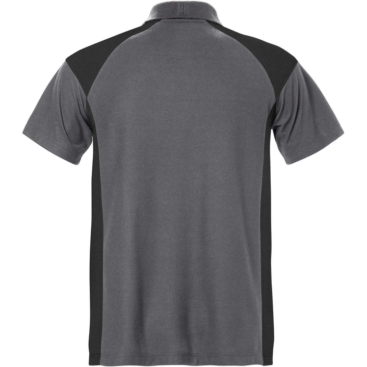 Fristads Moisture-Wicking UV-Protective Polo Shirt - 7047 PHV Grey/Black Back1#colour_grey-black
