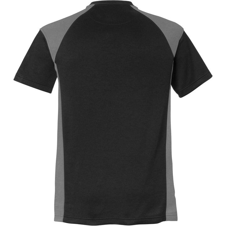 Fristads Moisture-Wicking UV-Protective T-Shirt - 7046 THV Black/Grey Back1#colour_black-grey