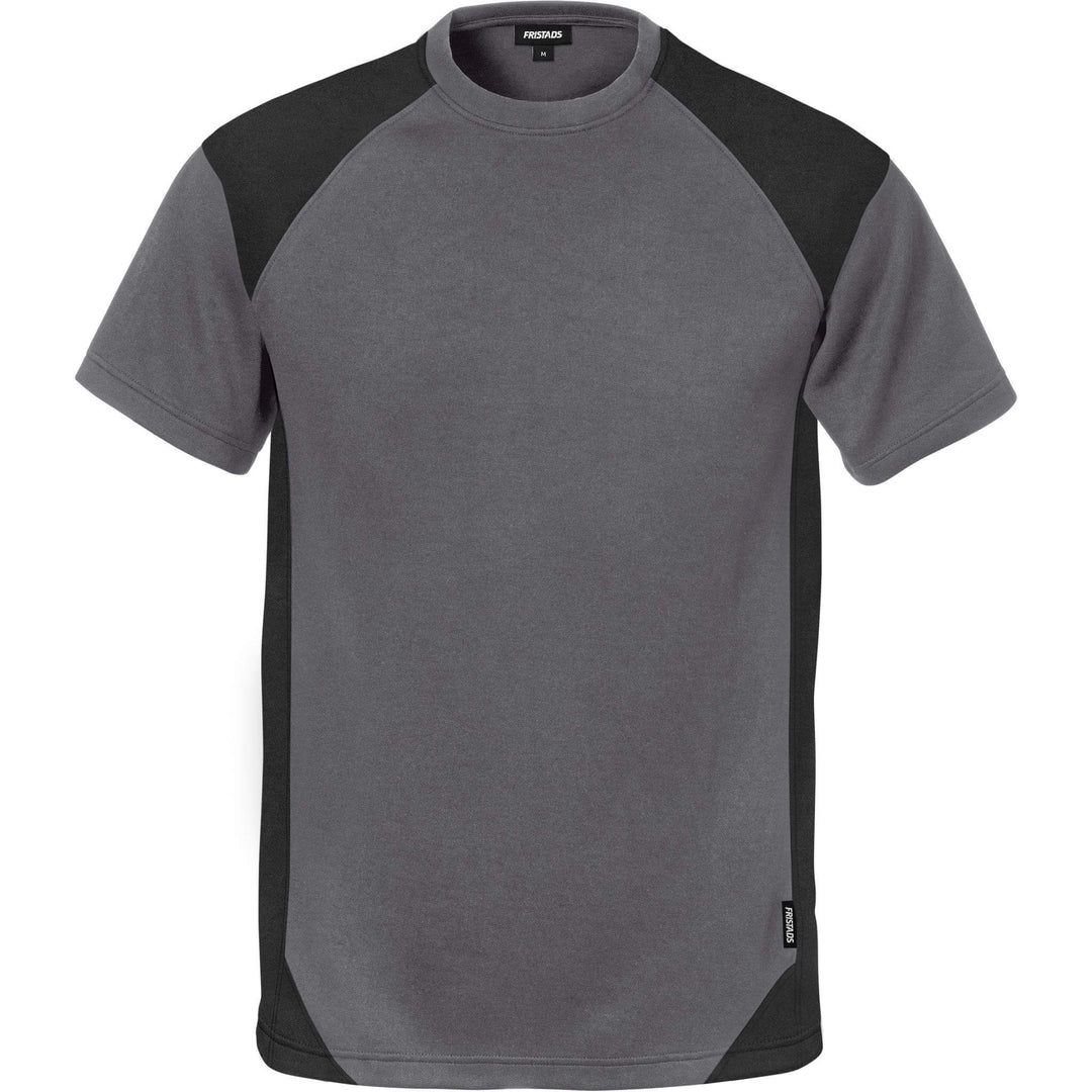 Fristads Moisture-Wicking UV-Protective T-Shirt - 7046 THV Grey/Black Front1#colour_grey-black