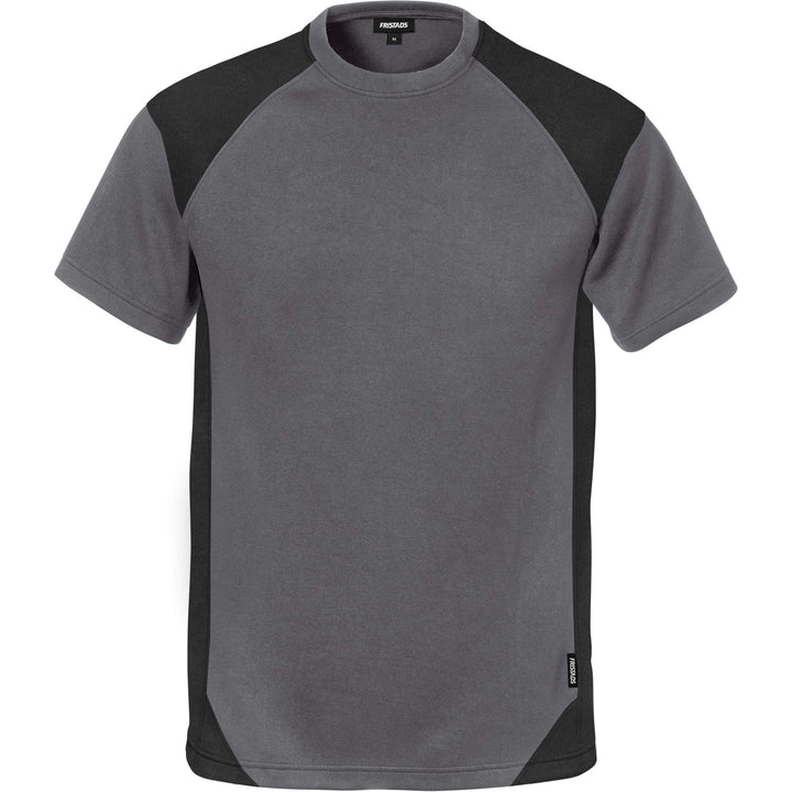 Fristads Moisture-Wicking UV-Protective T-Shirt - 7046 THV Grey/Black Front1#colour_grey-black