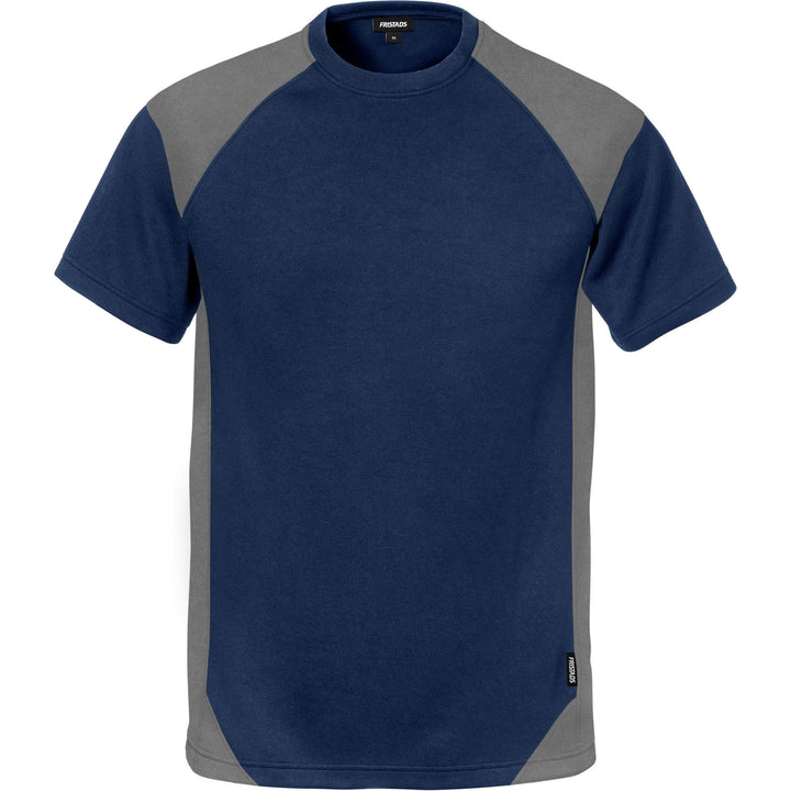 Fristads Moisture-Wicking UV-Protective T-Shirt - 7046 THV Navy/Grey Front1#colour_navy-grey