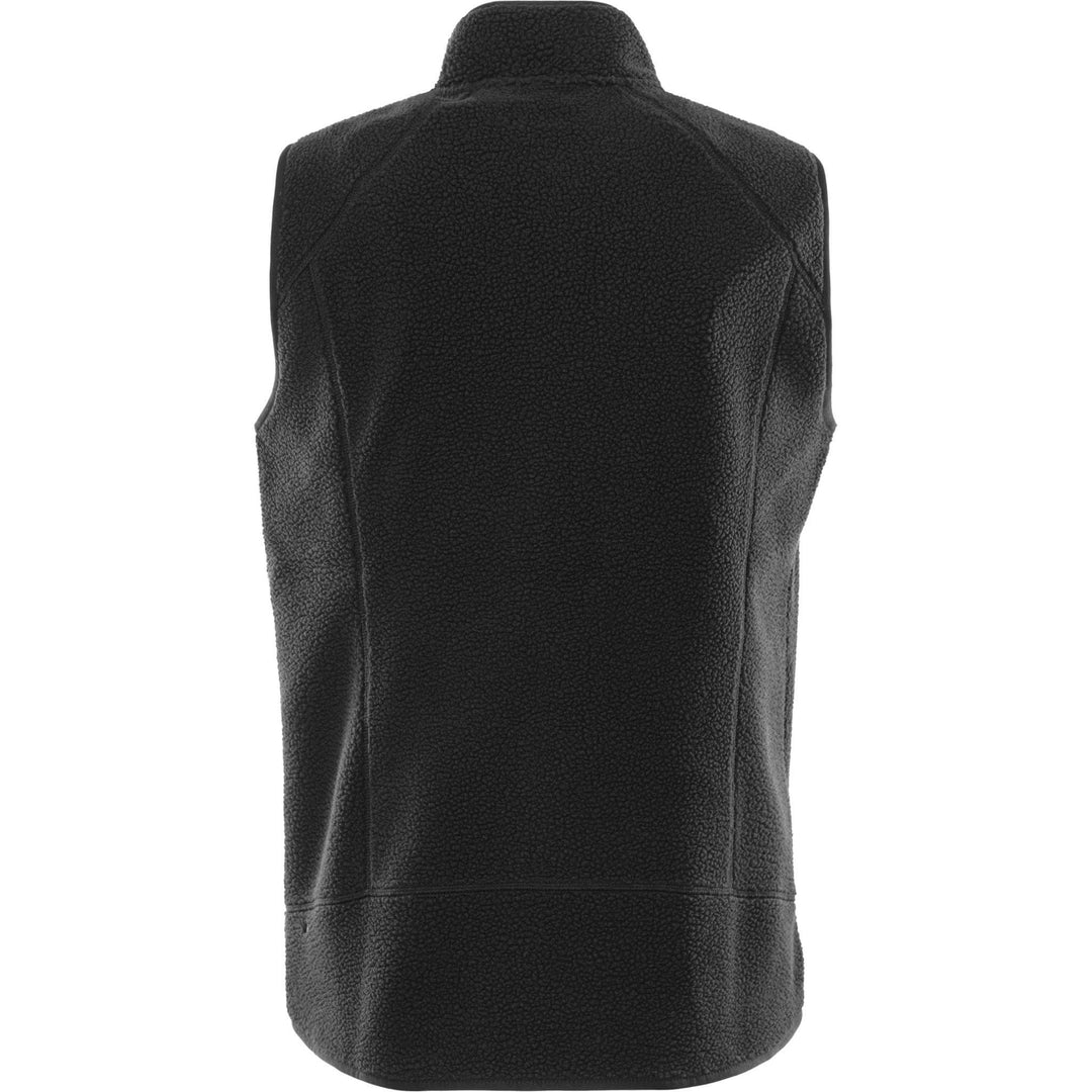 Fristads Outdoor Argon Micro Pile Fleece Waistcoat Gilet Black Back1#colour_black