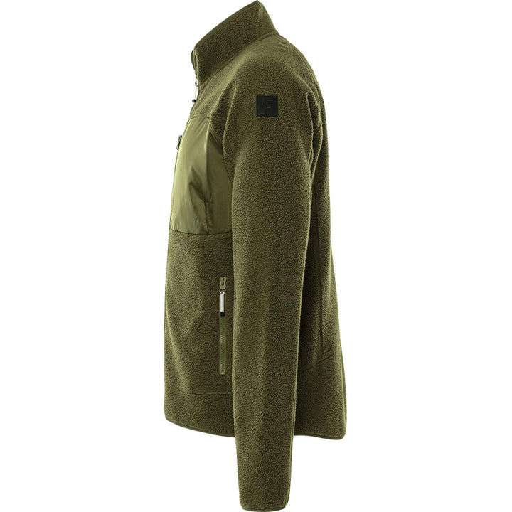 Fristads Outdoor Argon Micro Soft Pile Fleece Jacket Light Army Green Back2#colour_light-army-green