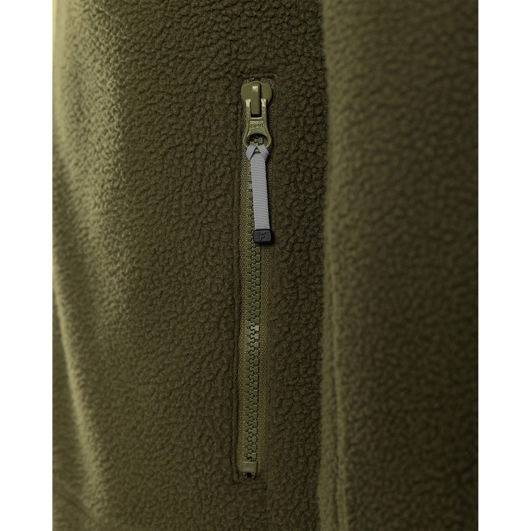 Fristads Outdoor Argon Micro Soft Pile Fleece Jacket Light Army Green Detail1#colour_light-army-green