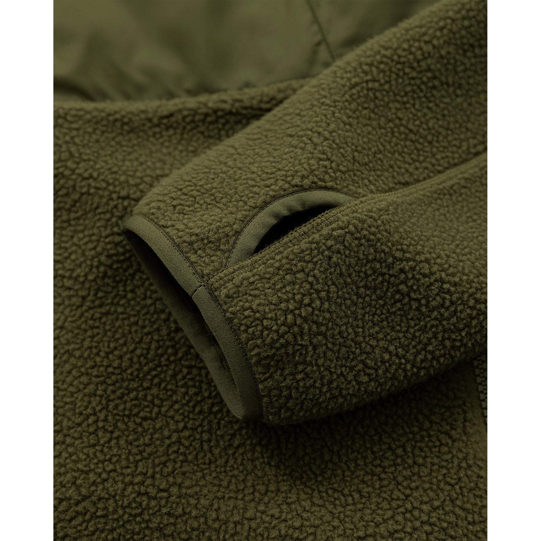 Fristads Outdoor Argon Micro Soft Pile Fleece Jacket Light Army Green Detail2#colour_light-army-green