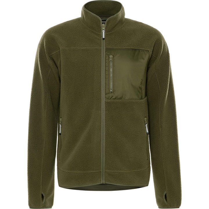 Fristads Outdoor Argon Micro Soft Pile Fleece Jacket Light Army Green Front1#colour_light-army-green