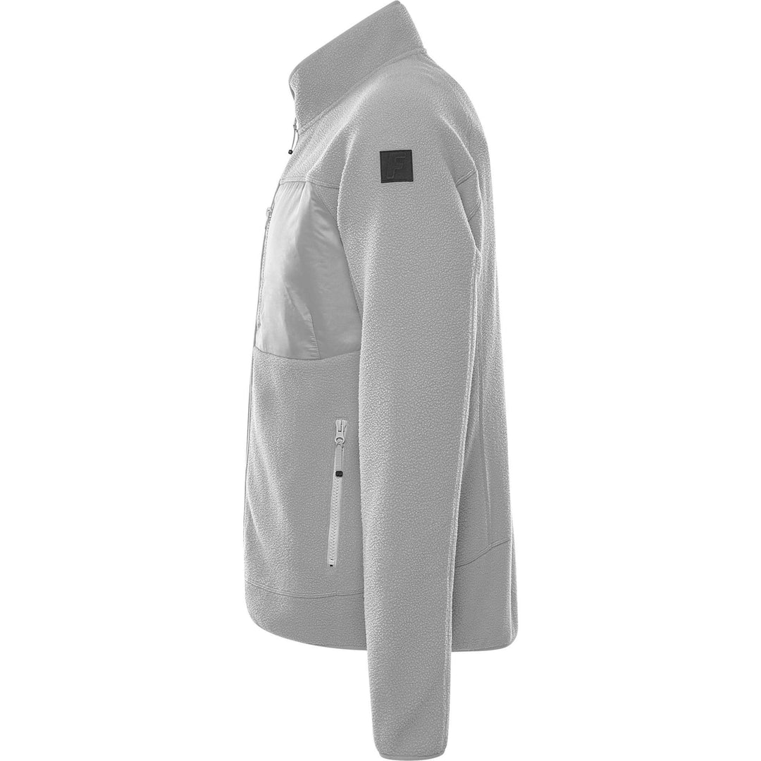Fristads Outdoor Argon Micro Soft Pile Fleece Jacket Light Grey Back2#colour_light-grey