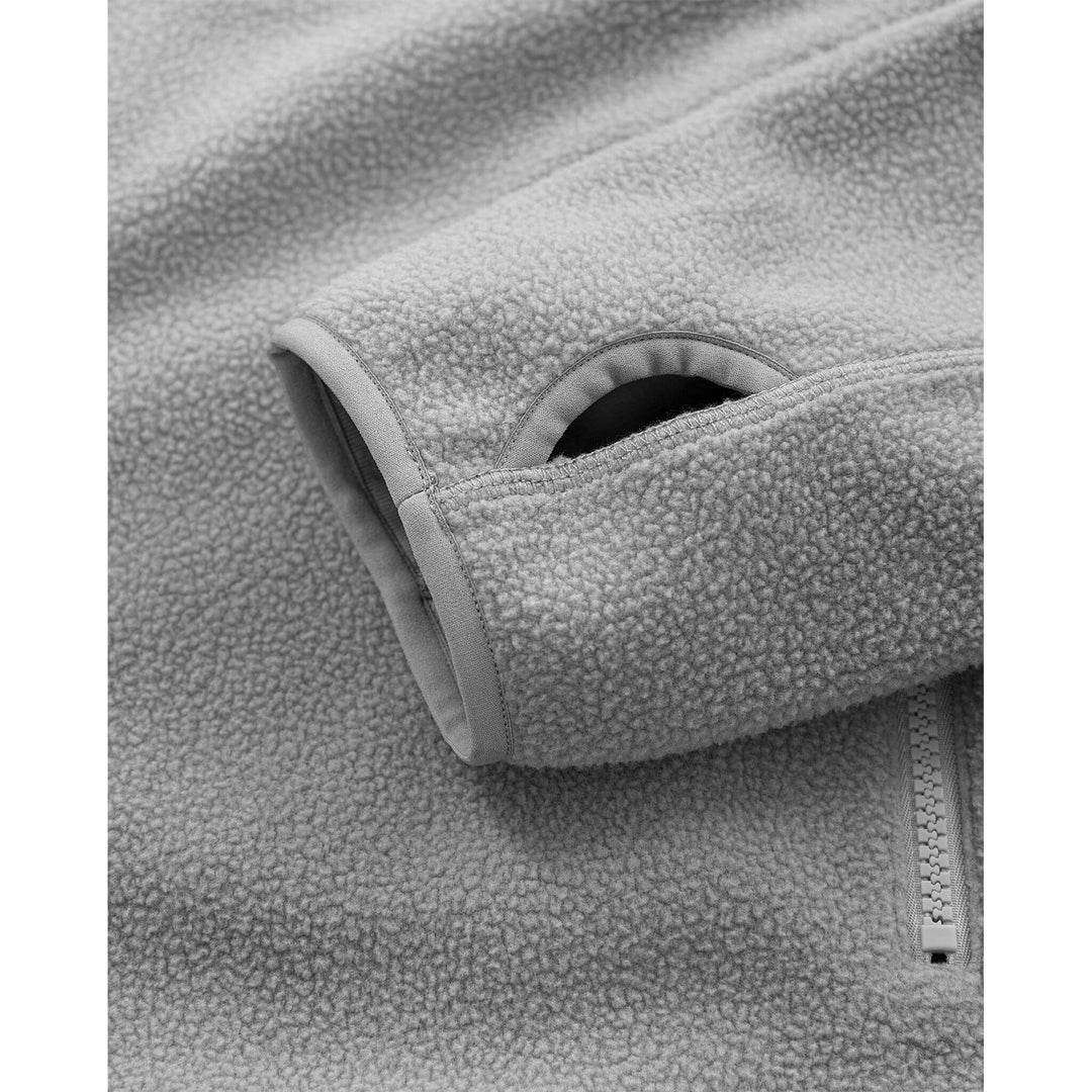 Fristads Outdoor Argon Micro Soft Pile Fleece Jacket Light Grey Detail2#colour_light-grey