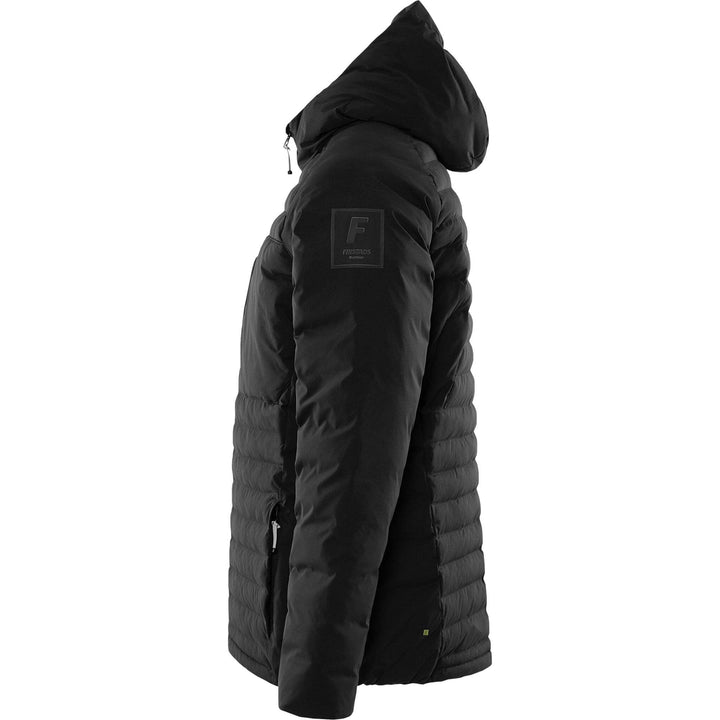 Fristads Outdoor Atmos Primaloft Lightweight Hooded Puffer Jacket Black Back2#colour_black