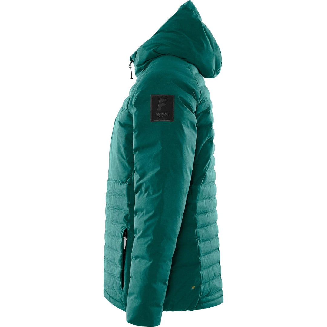 Fristads Outdoor Atmos Primaloft Lightweight Hooded Puffer Jacket Petrol Back2#colour_petrol