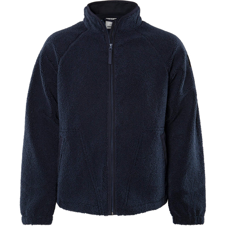Fristads Outdoor Copper Soft and Warm Pile Fleece Jacket Dark Navy Front1#colour_dark-navy