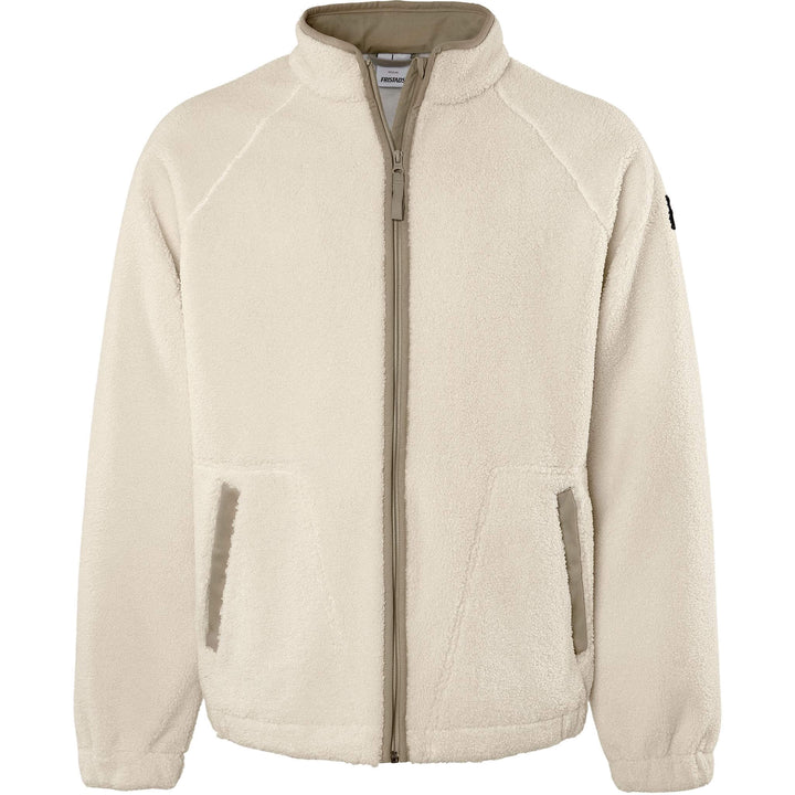 Fristads Outdoor Copper Soft and Warm Pile Fleece Jacket Off White Front1#colour_off-white