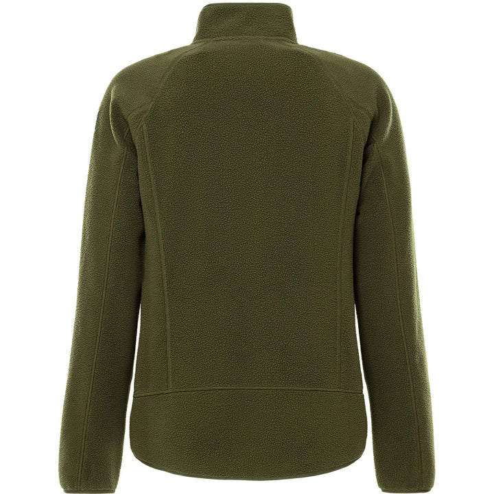 Fristads Outdoor Womens Argon Soft Micro Pile Fleece Jacket Light Army Green Back1#colour_light-army-green