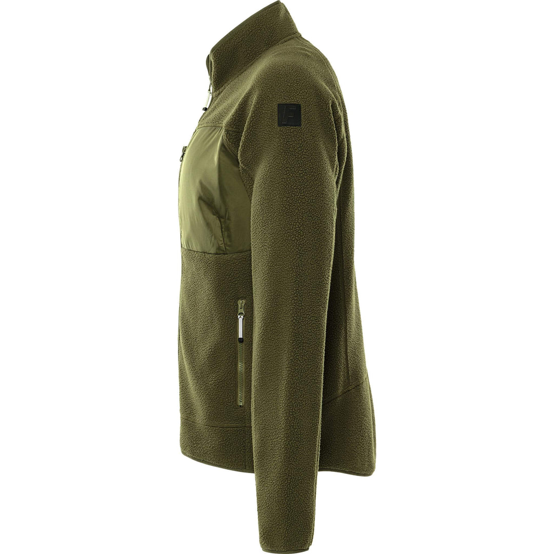 Fristads Outdoor Womens Argon Soft Micro Pile Fleece Jacket Light Army Green Back2#colour_light-army-green