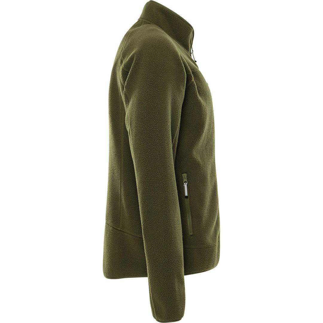 Fristads Outdoor Womens Argon Soft Micro Pile Fleece Jacket Light Army Green Back3#colour_light-army-green