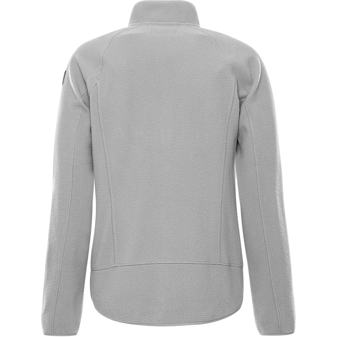 Fristads Outdoor Womens Argon Soft Micro Pile Fleece Jacket Light Grey Back1#colour_light-grey