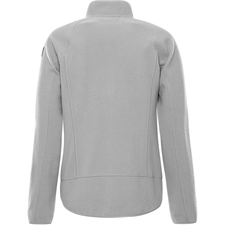 Fristads Outdoor Womens Argon Soft Micro Pile Fleece Jacket Light Grey Back1#colour_light-grey