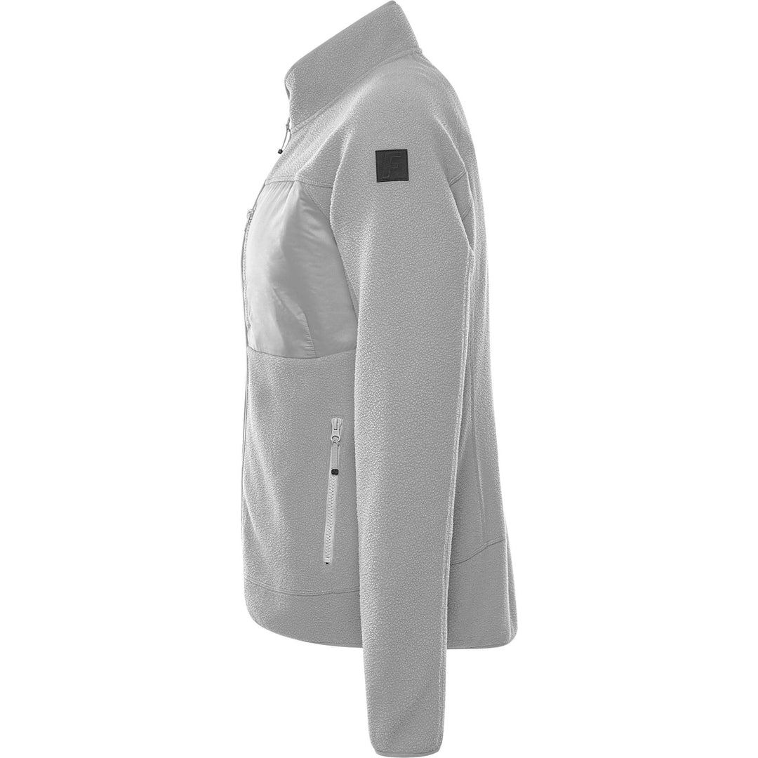 Fristads Outdoor Womens Argon Soft Micro Pile Fleece Jacket Light Grey Back2#colour_light-grey