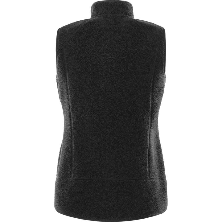 Fristads Outdoor Womens Argon Soft Micro Pile Fleece Waistcoat Gilet Black Back1#colour_black