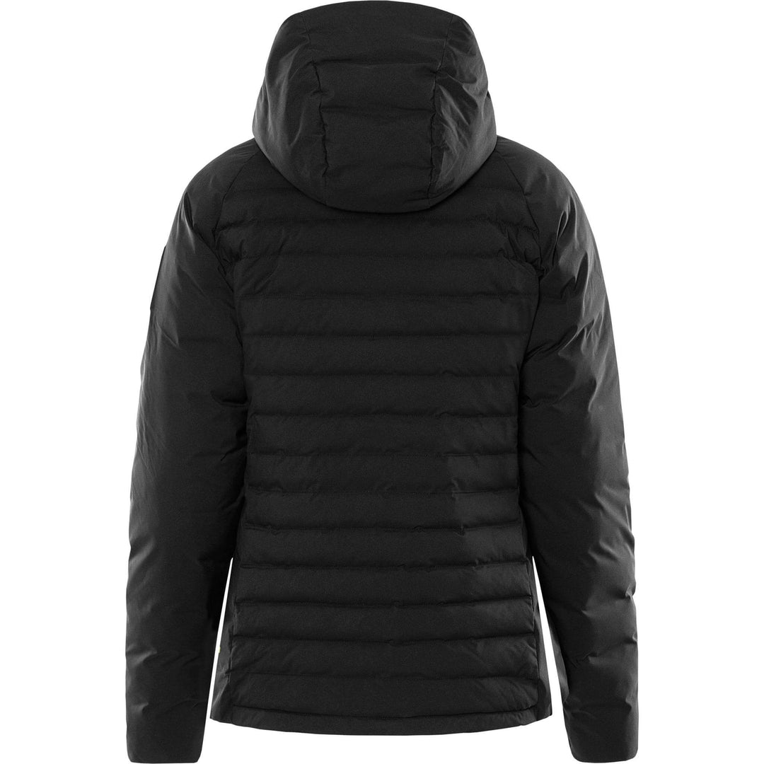 Fristads Outdoor Womens Atmos Primaloft Lightweight Hooded Puffer Jacket Black Back1#colour_black