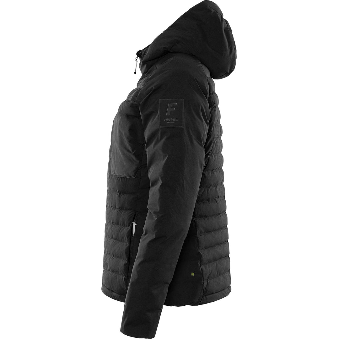 Fristads Outdoor Womens Atmos Primaloft Lightweight Hooded Puffer Jacket Black Back2#colour_black